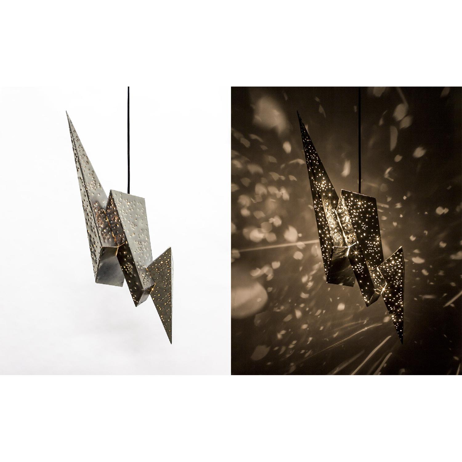 Lightning Bolt Pendant Light Suspended Sculpture Chandelier - image-3