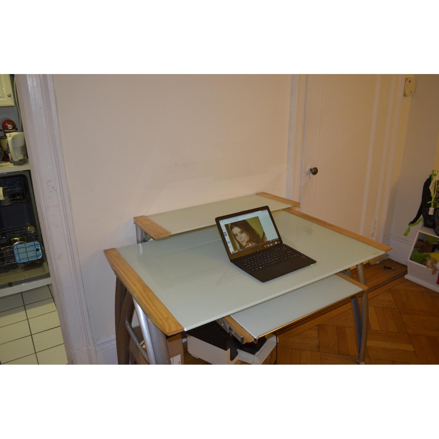 Staples Contemporary Glass Table - image-2