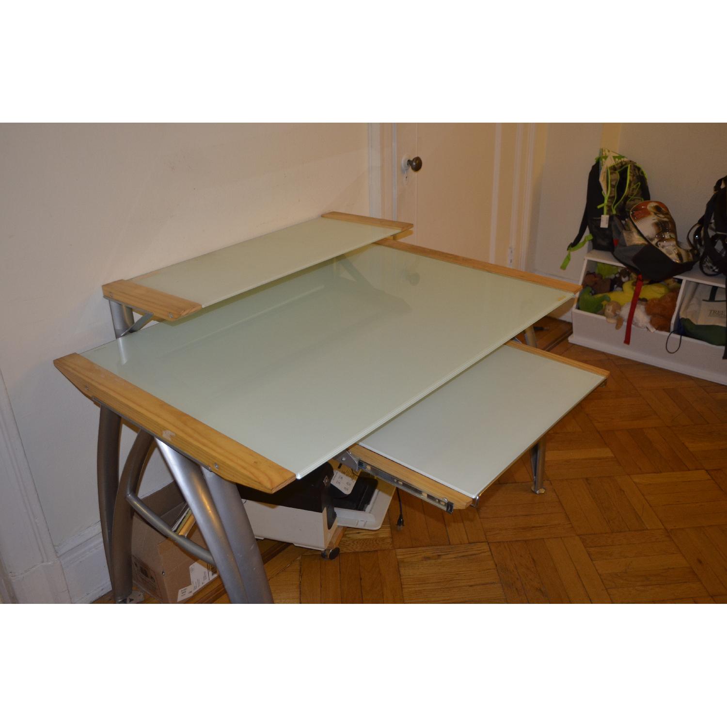 Staples Contemporary Glass Table - image-3