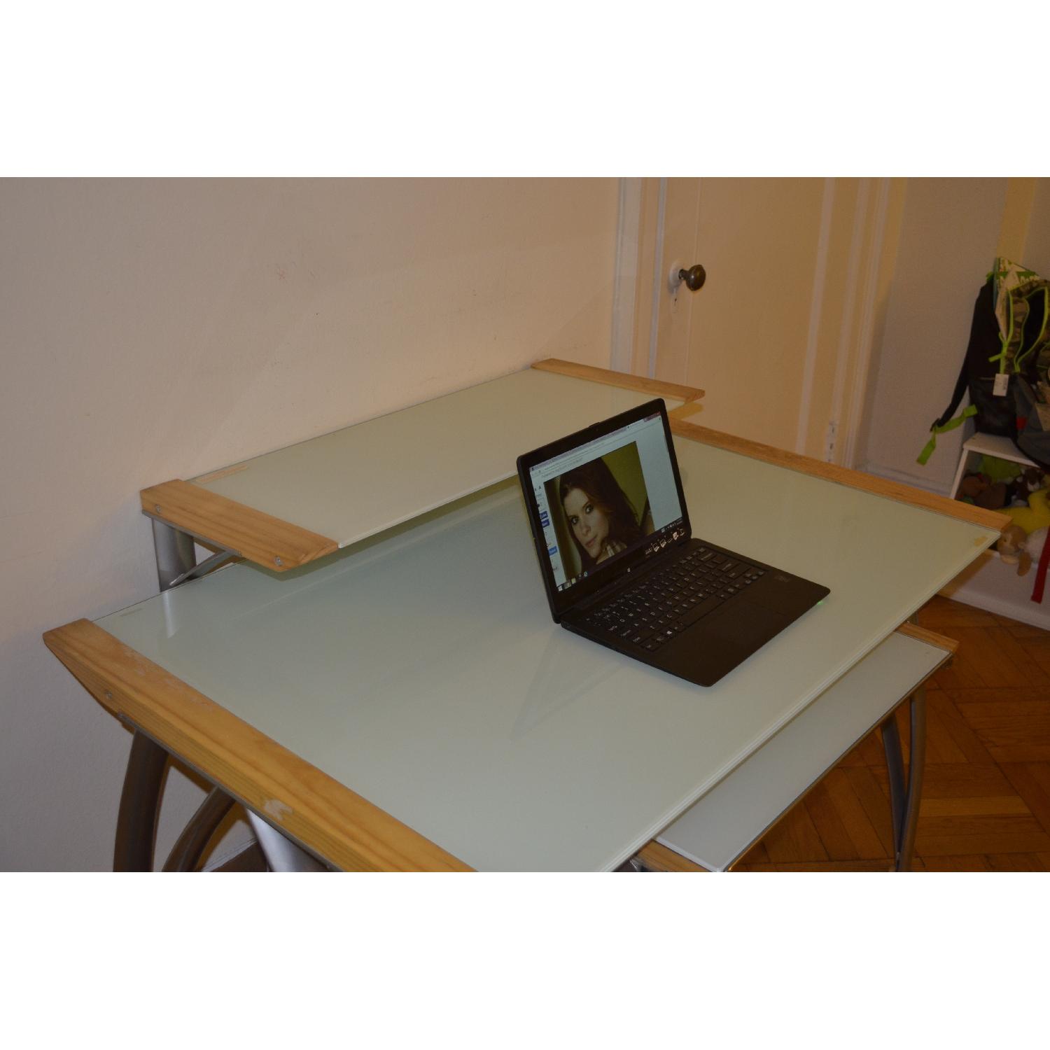 Staples Contemporary Glass Table - image-4