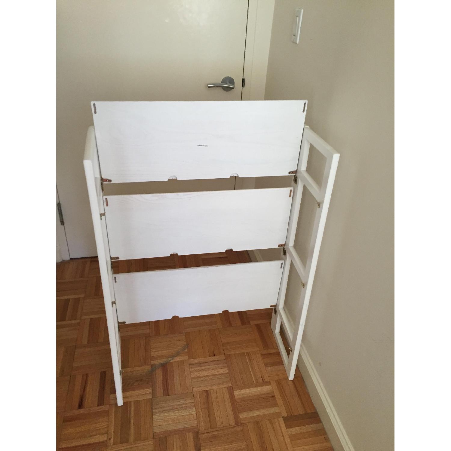 Container Store Solid Wood Folding Bookcase AptDeco