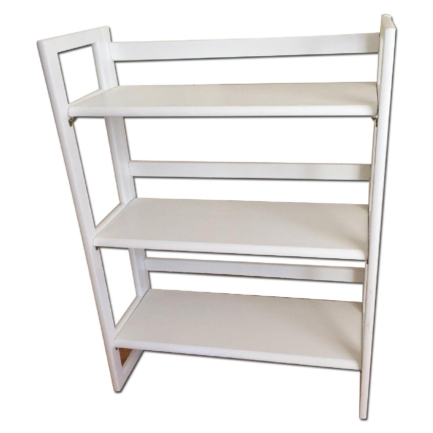 Container Store Solid Wood Folding Bookcase AptDeco