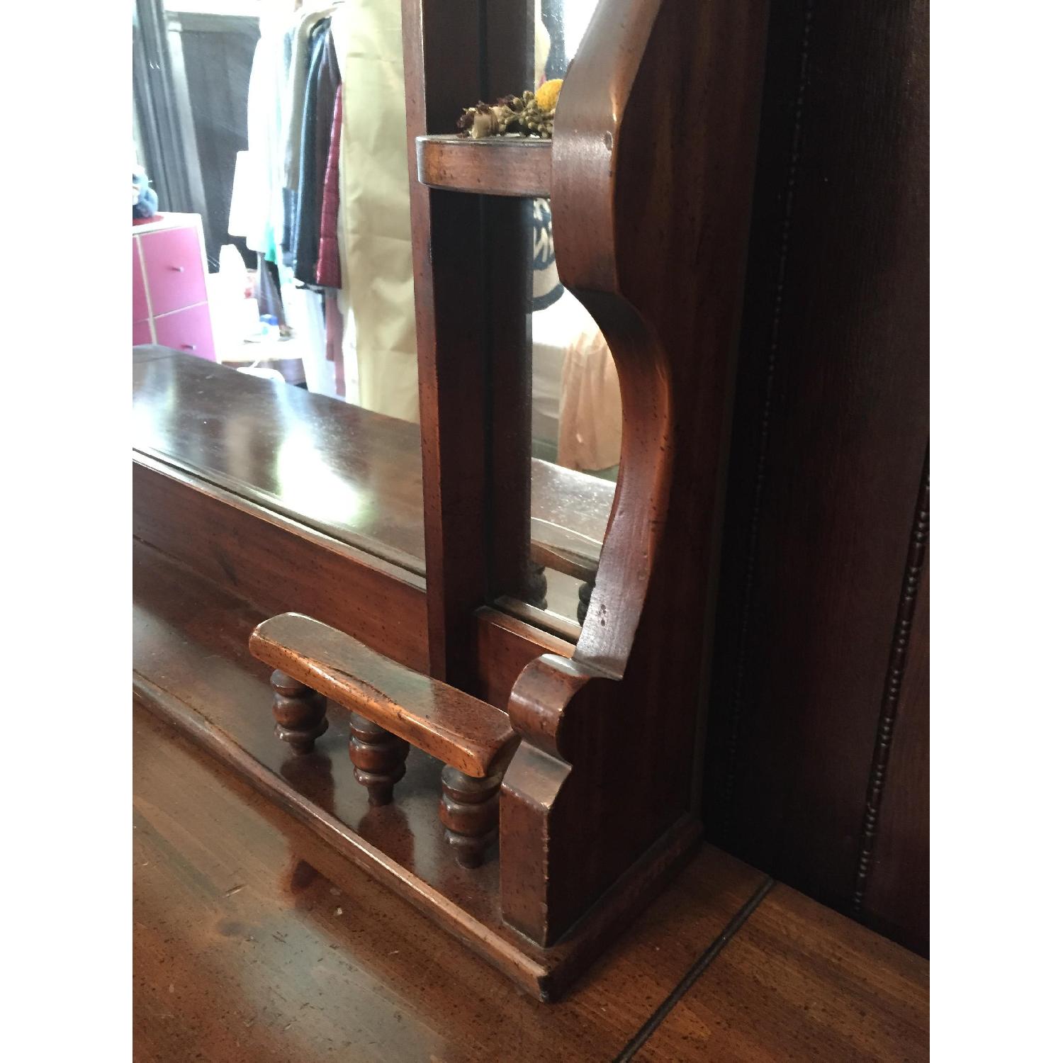 Dark Wood Dresser w. Mirror - image-4