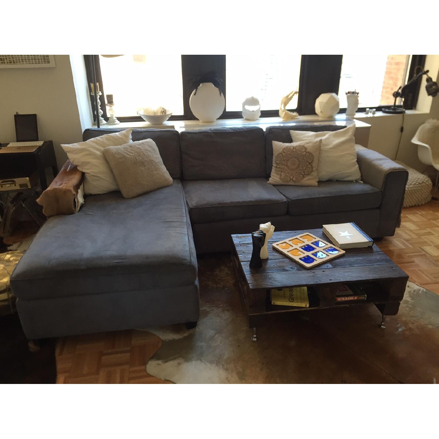 Microsuede Sectional Sofa - image-1