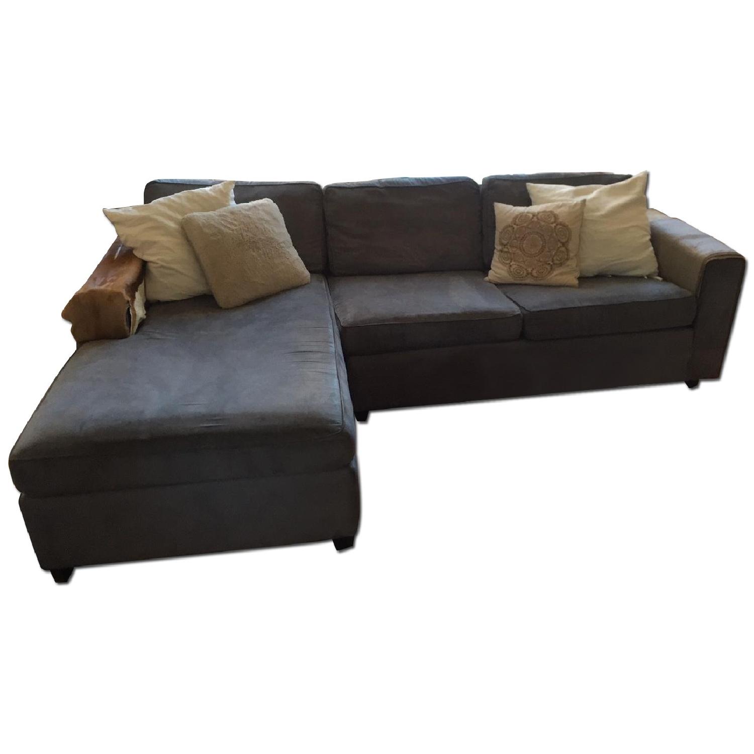 Microsuede Sectional Sofa - image-0