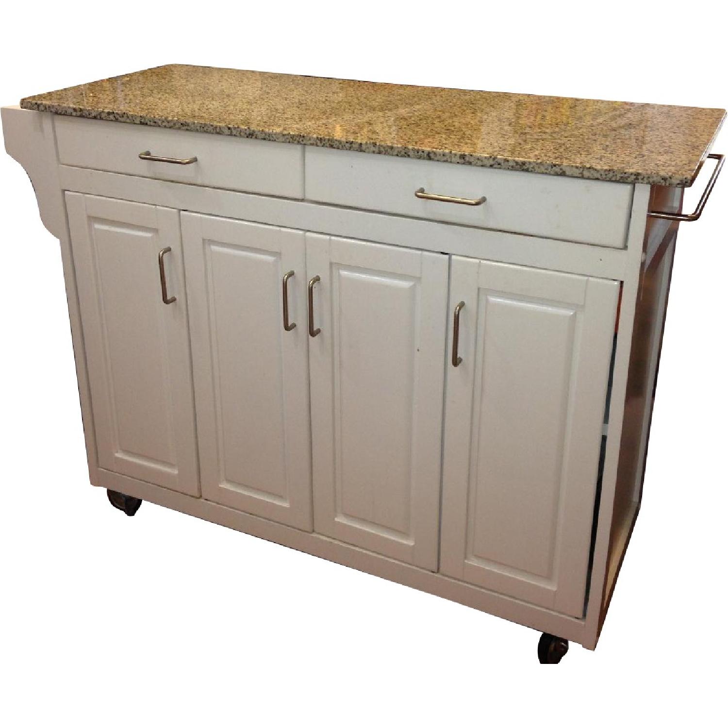 Granite Countertop Kitchen Cart AptDeco
