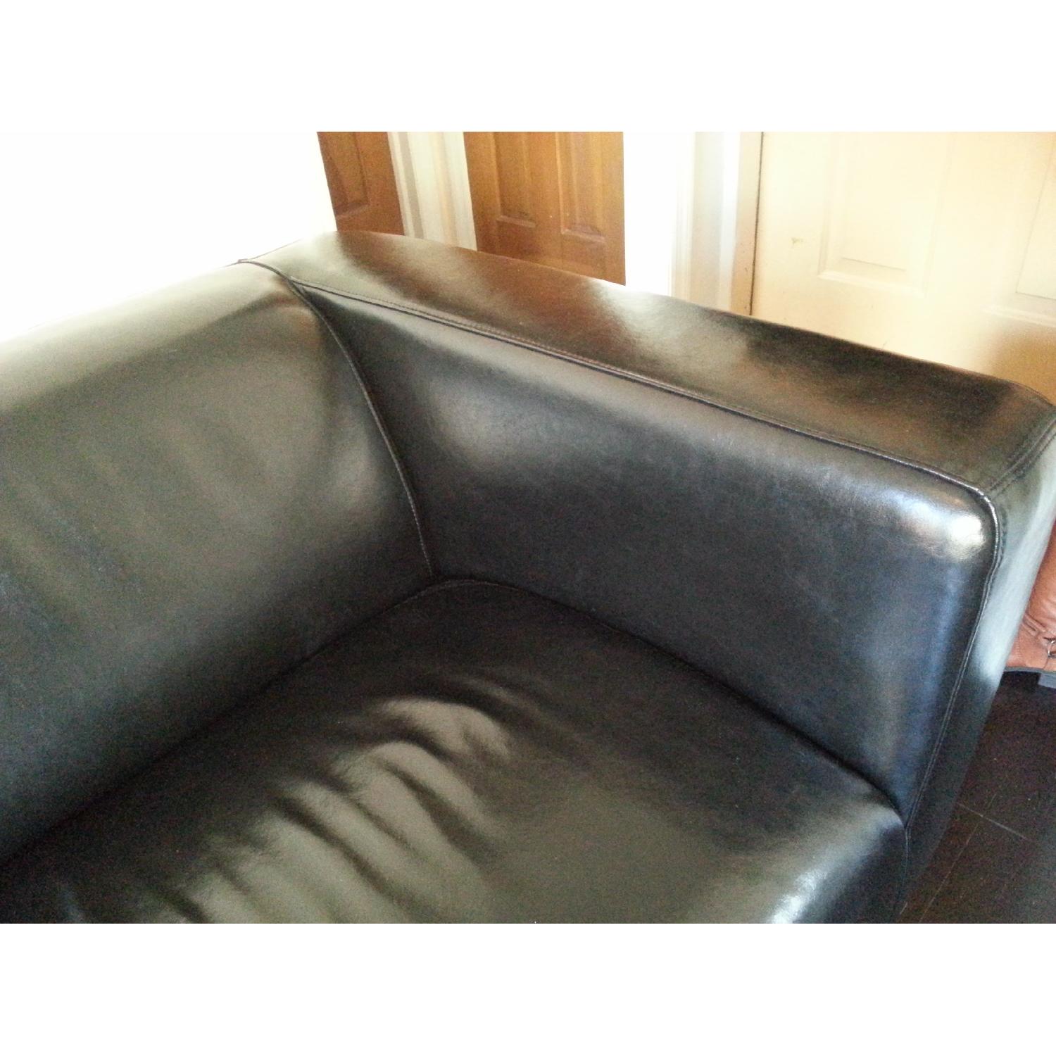 Ikea Klippan Black Leather Sofa - image-2