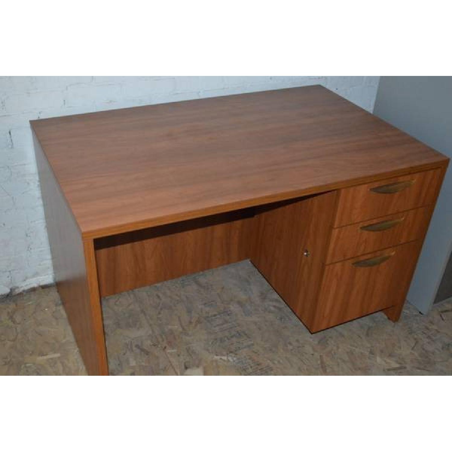 Cherry Single Pedestal Desk - image-3