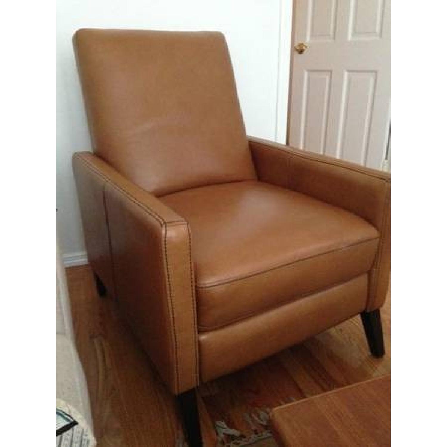 West Elm Leather Recliner - image-1