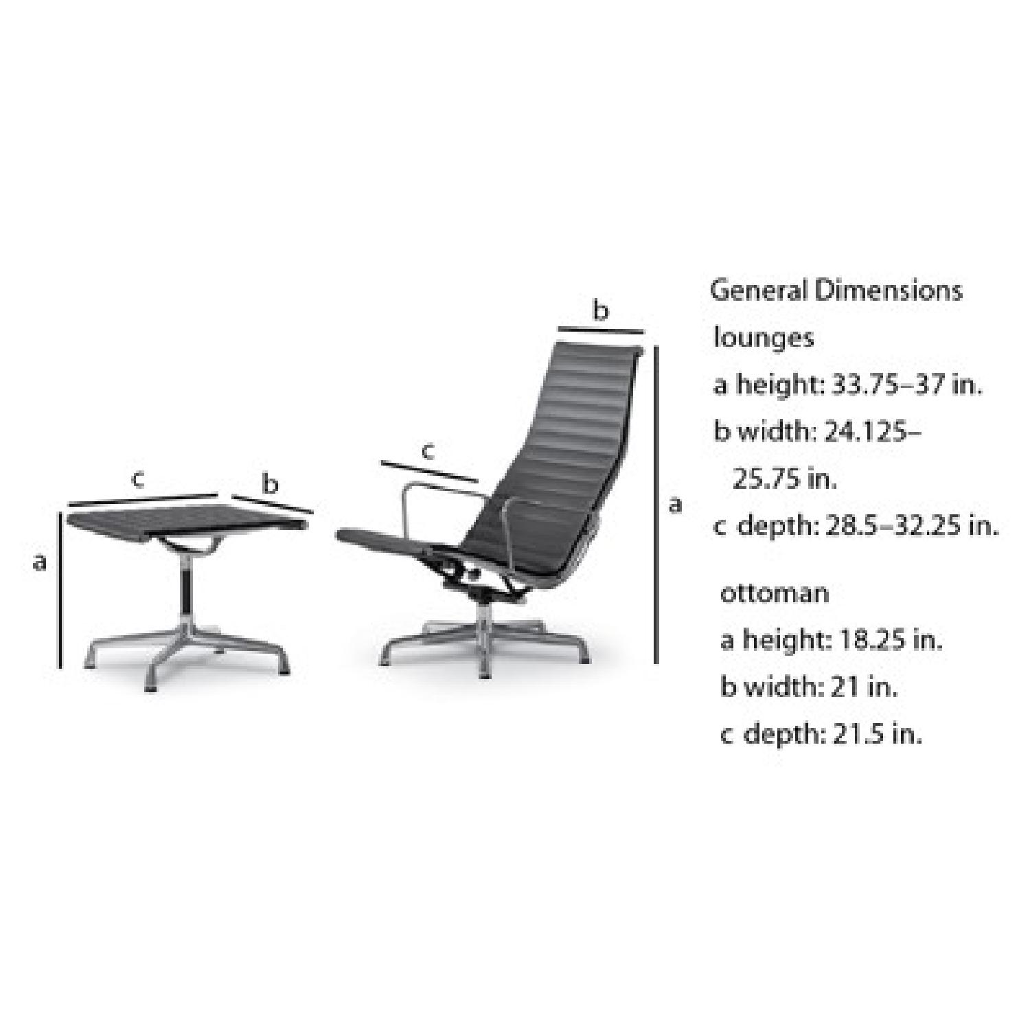 Eames Aluminum Group Lounge Chair & Ottoman - image-7