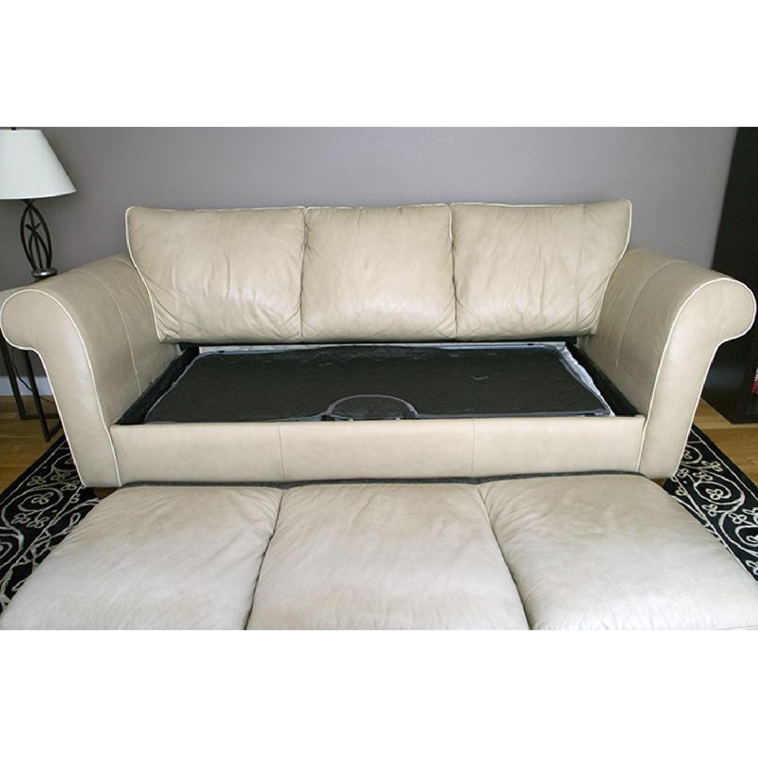 Italsofa Italian Leather Sleeper Sofa - image-1