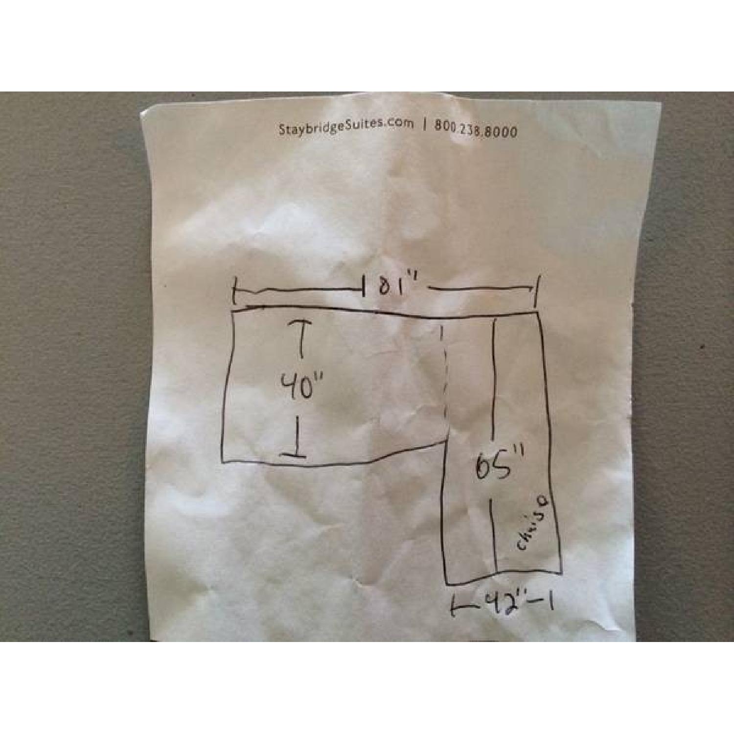 Black Leather L-Shape Sofa - image-3