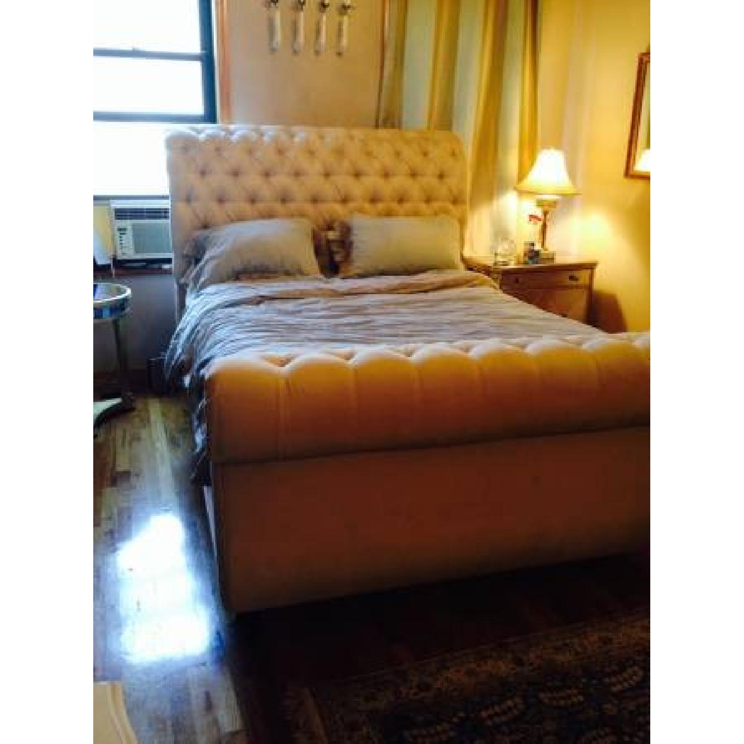 Designer Sleigh Queen Bed w/ Box Spring - image-3