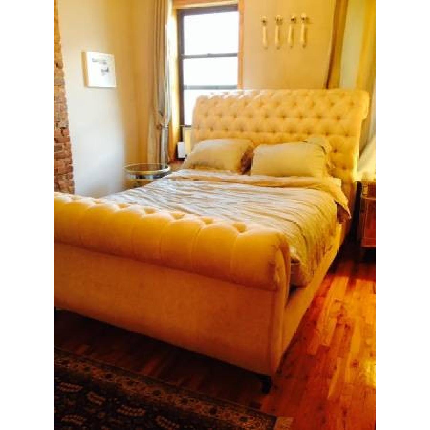 Designer Sleigh Queen Bed w/ Box Spring - image-5