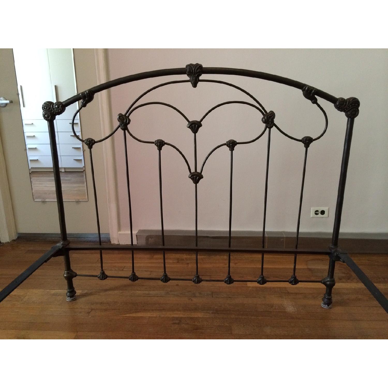 IDEAL Antique Wrought Iron Queen Bed Frame - image-3