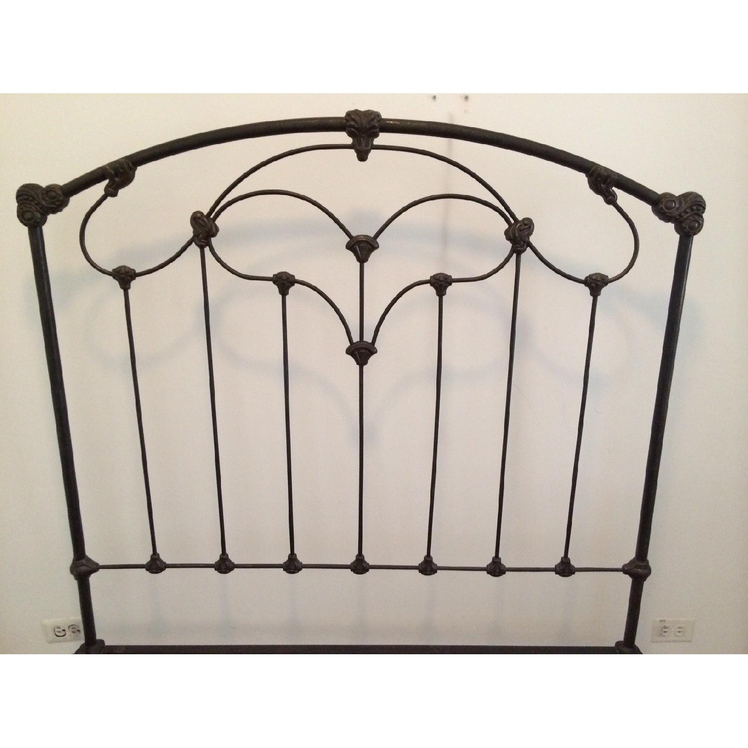 IDEAL Antique Wrought Iron Queen Bed Frame - image-5