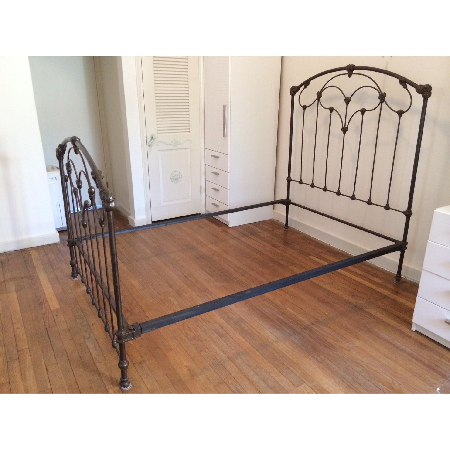 IDEAL Antique Wrought Iron Queen Bed Frame - image-9