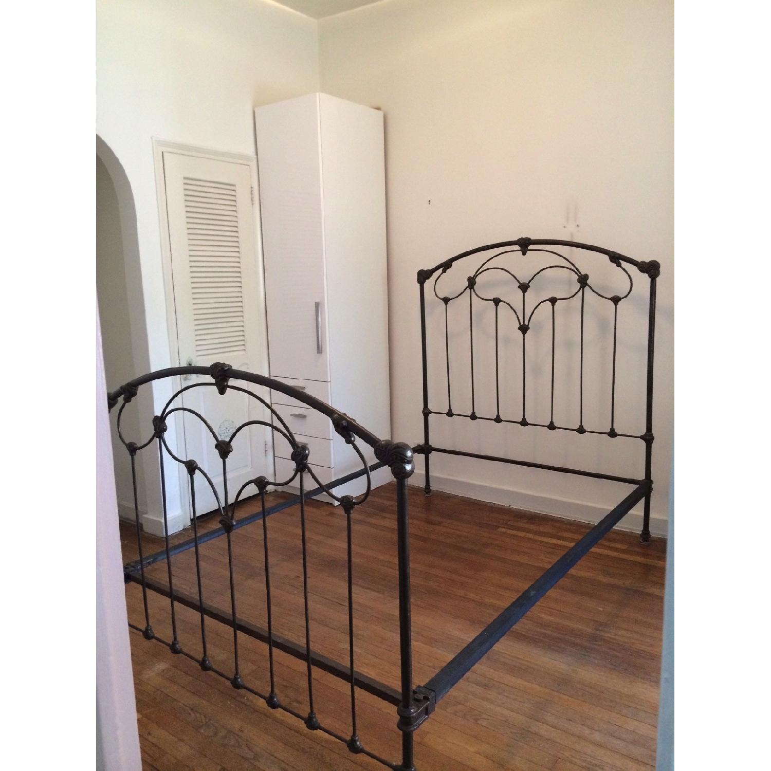 IDEAL Antique Wrought Iron Queen Bed Frame - image-11