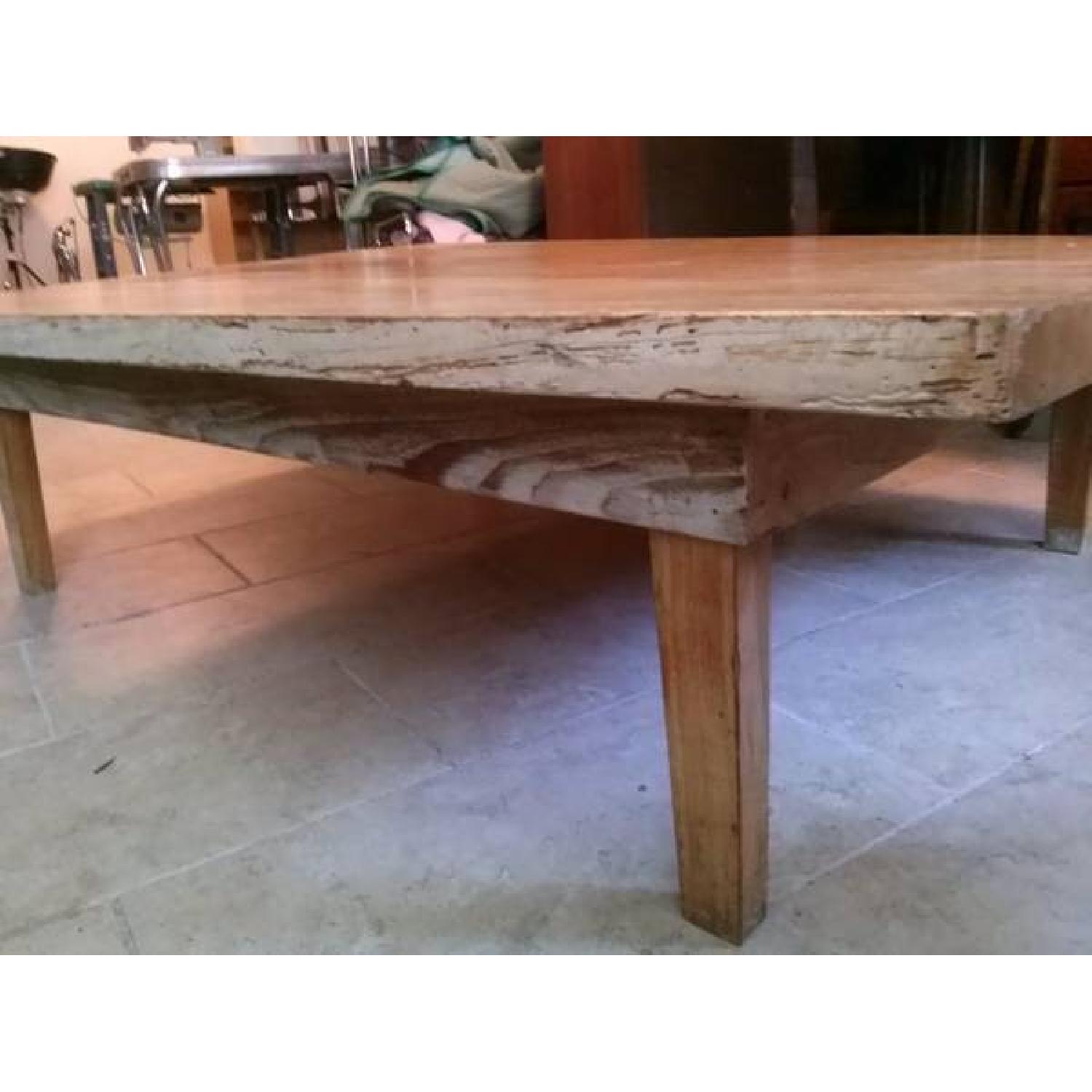 Antique Industrial Reclaimed Slab Coffee Table - image-4