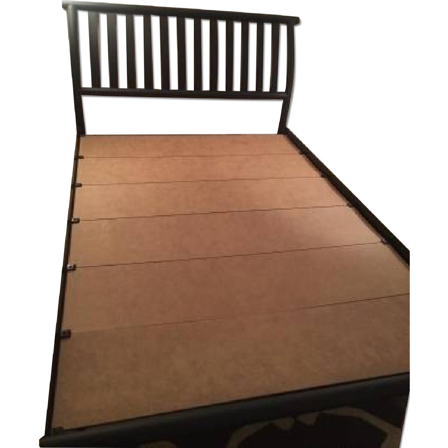Black Metal Full Size Bed Frame AptDeco