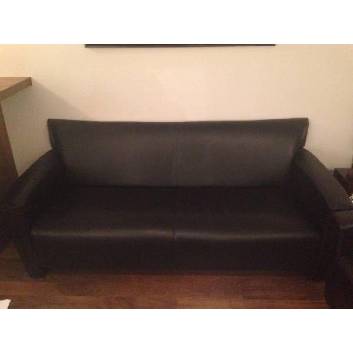 Black 3 Seater Sofa + Loveseat Set - image-3