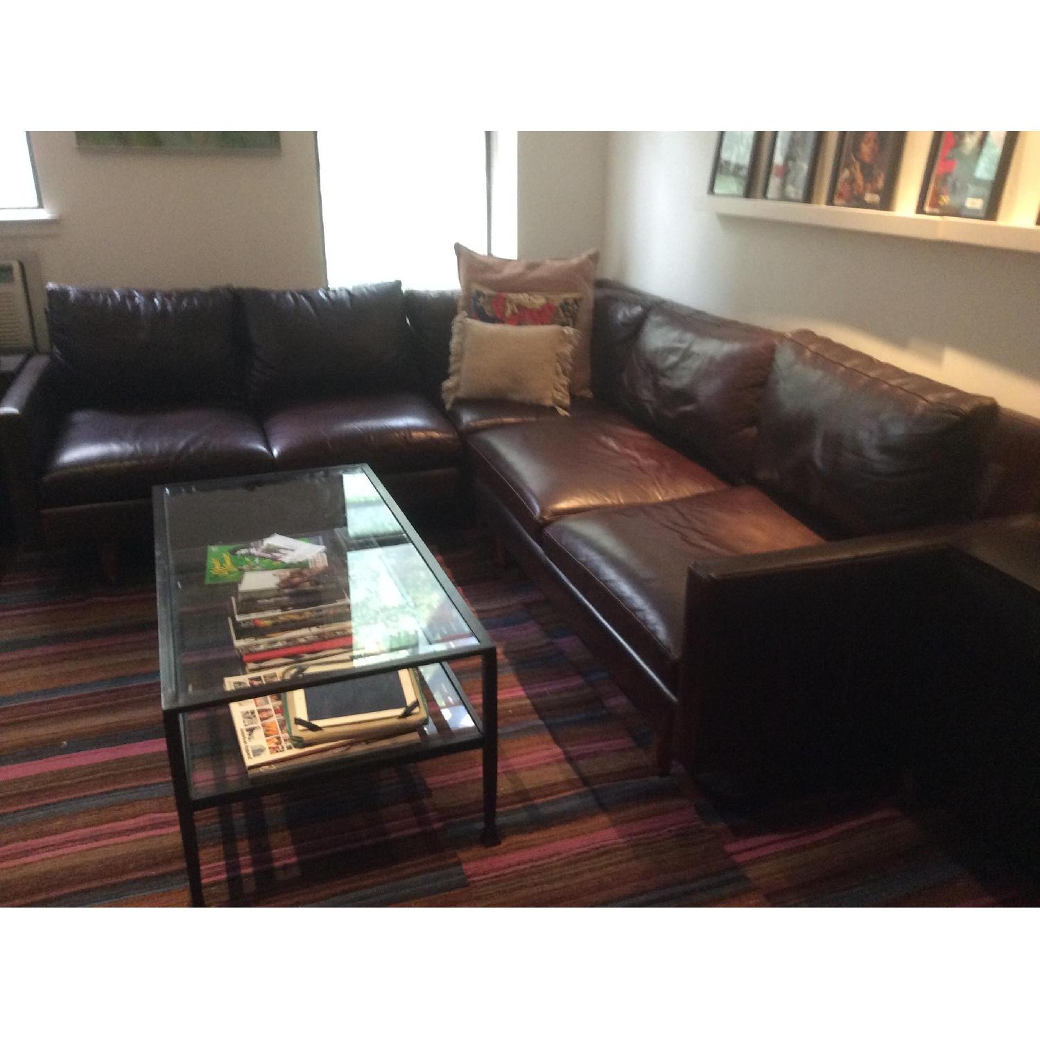 Room & Board Leather Sectional Sofa - image-1