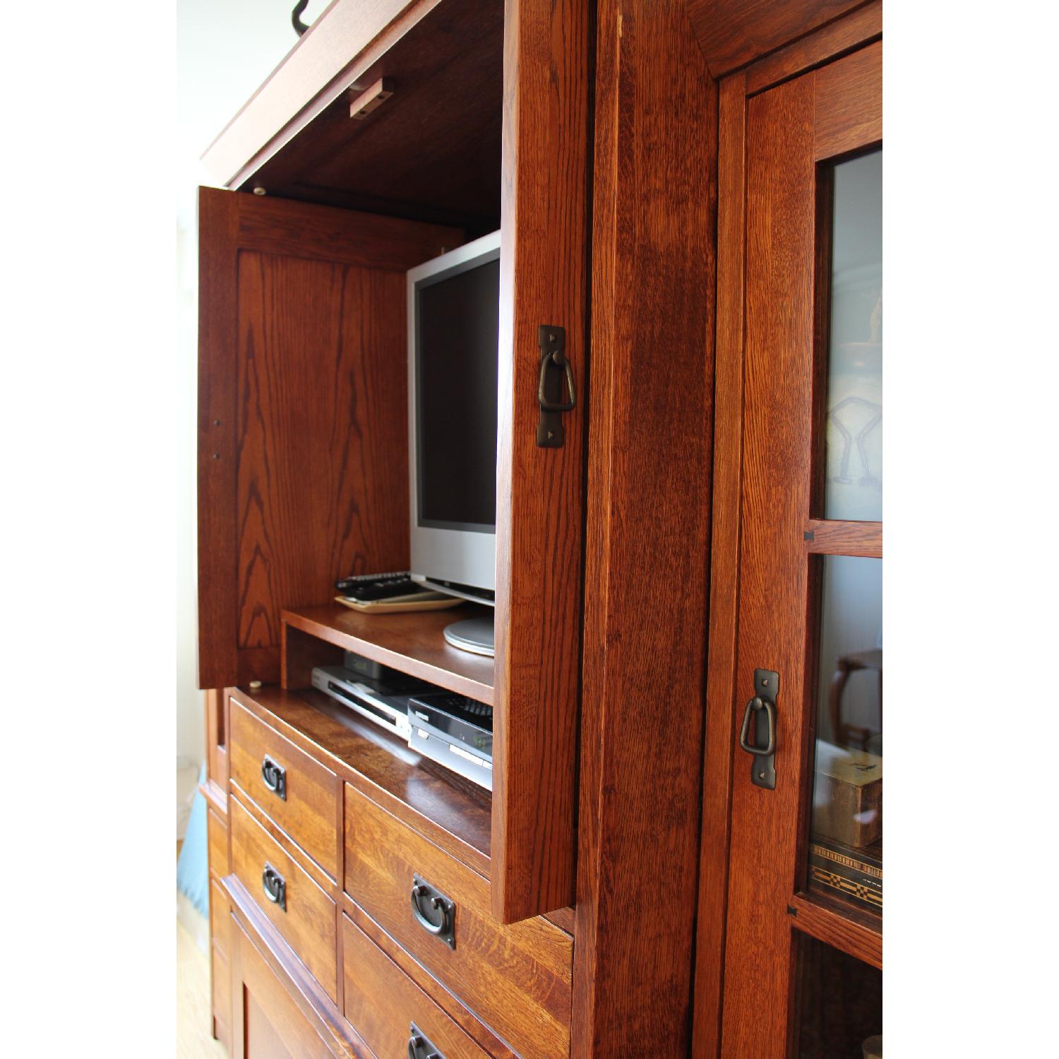 Restoration Hardware Mission Style Armoire w/ Matching Casements - image-5