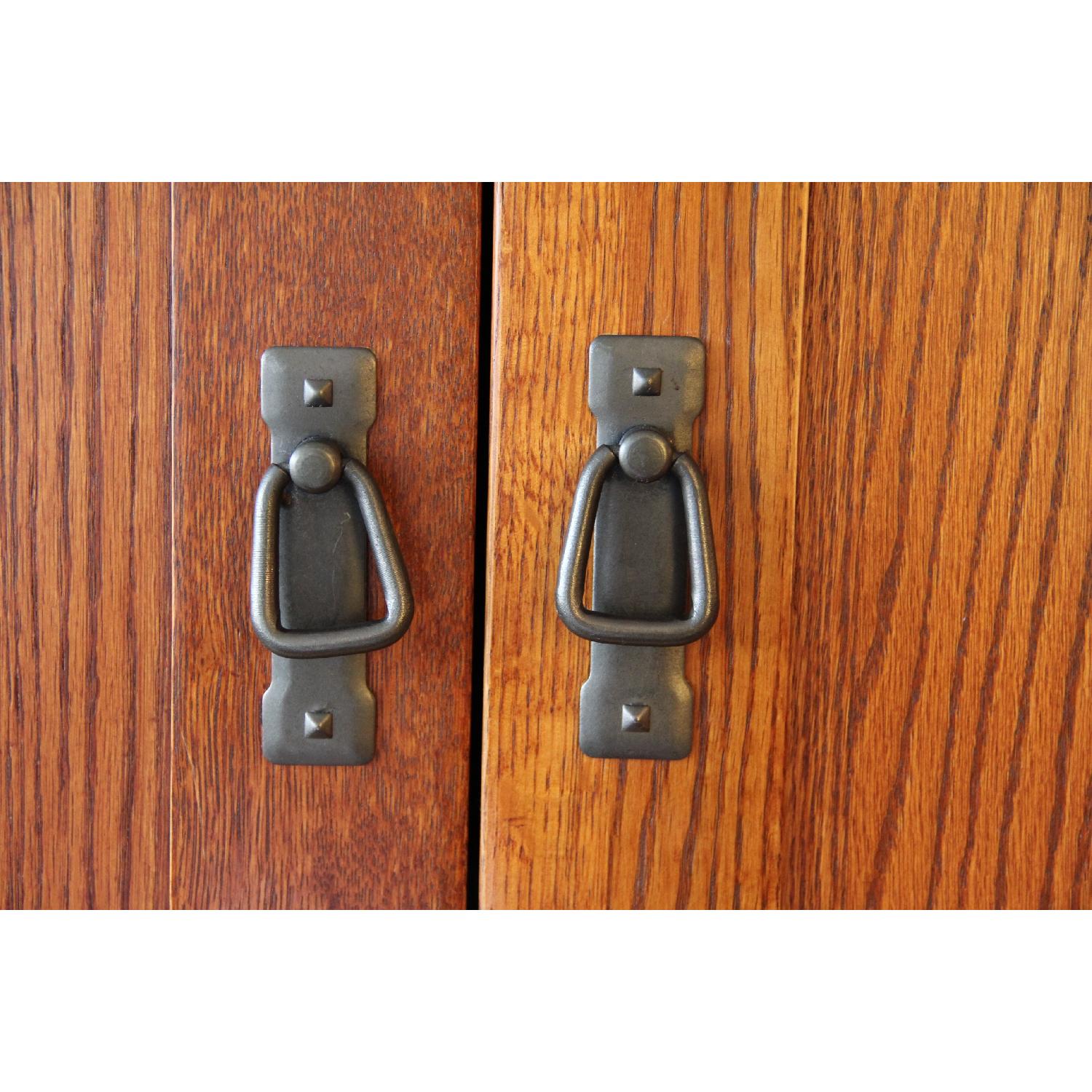 Restoration Hardware Mission Style Armoire w/ Matching Casements - image-6