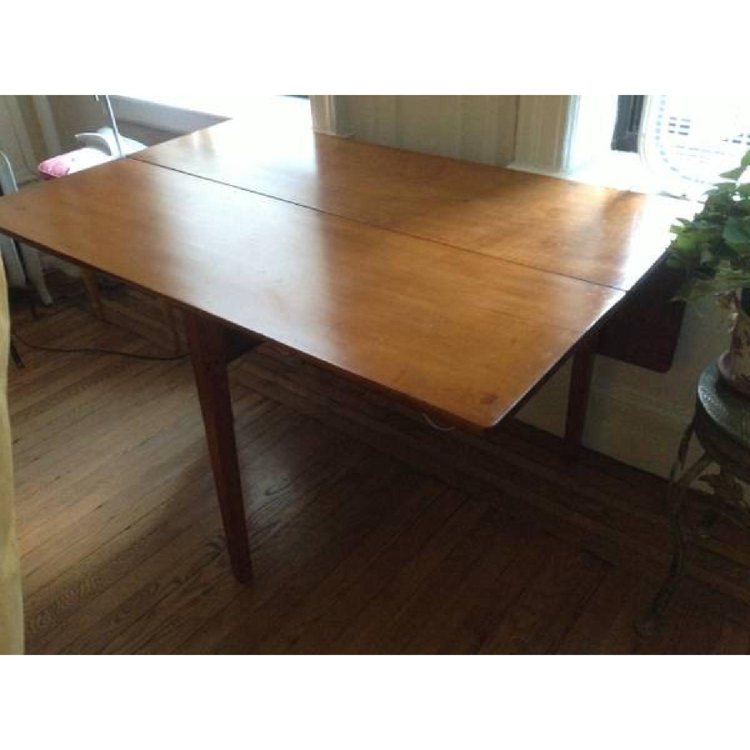 Antique Maple Chippendale Drop Leaf Table - image-1