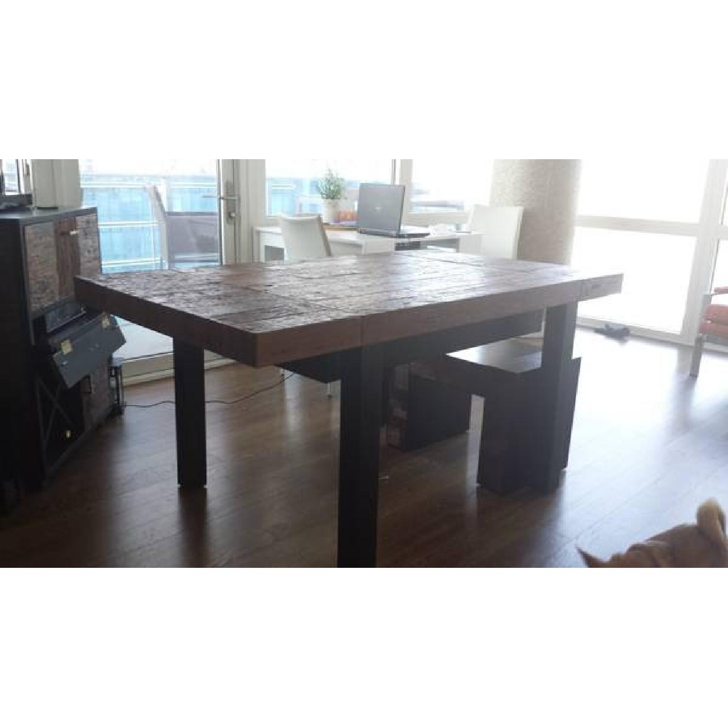 Reclaimed Teak Wood Extendable Dining Table - image-6