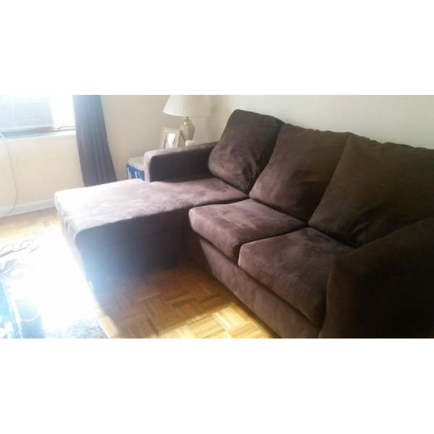 Chocolate Brown Sectional  Couch - image-3