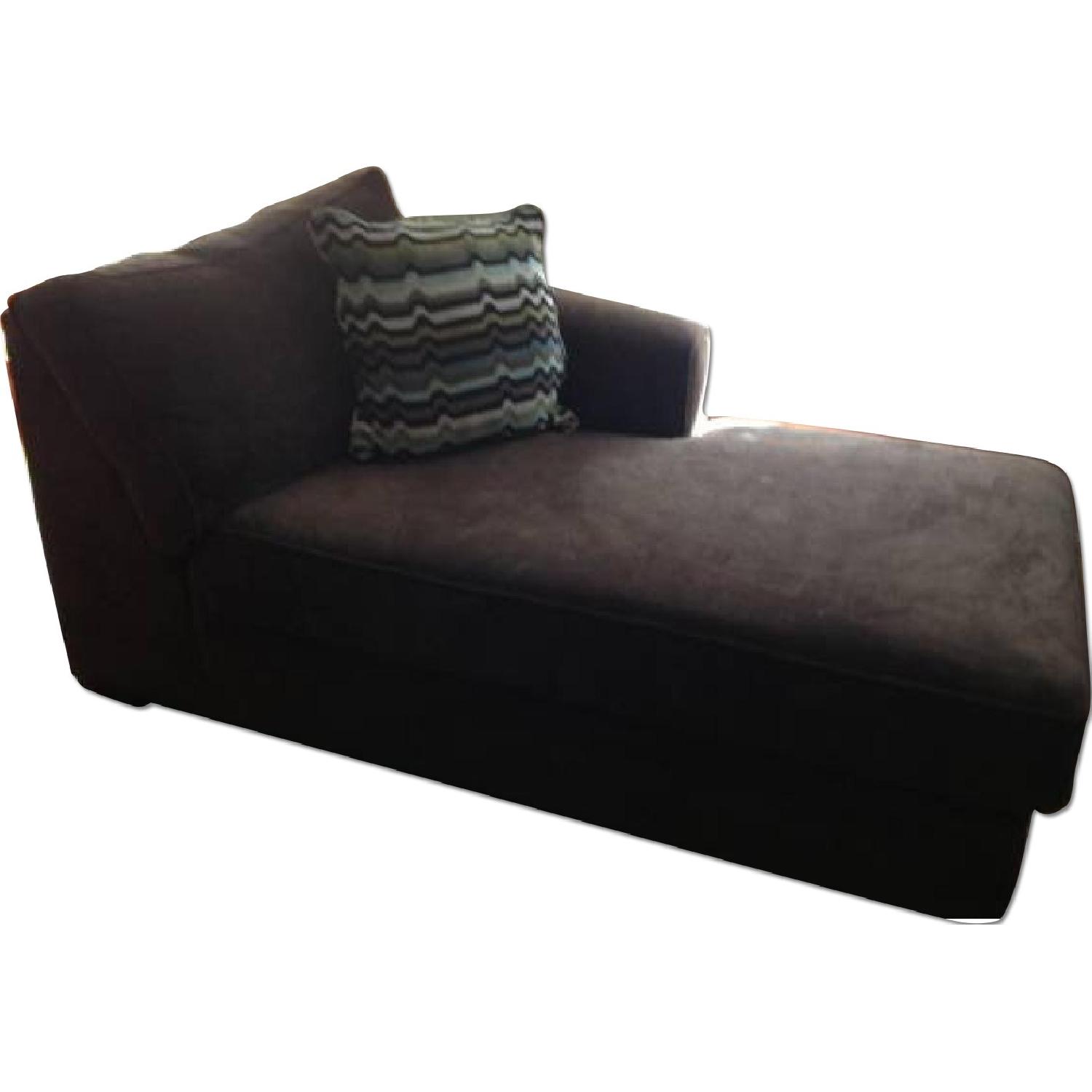 Chocolate Brown Chaise Lounge Chair AptDeco