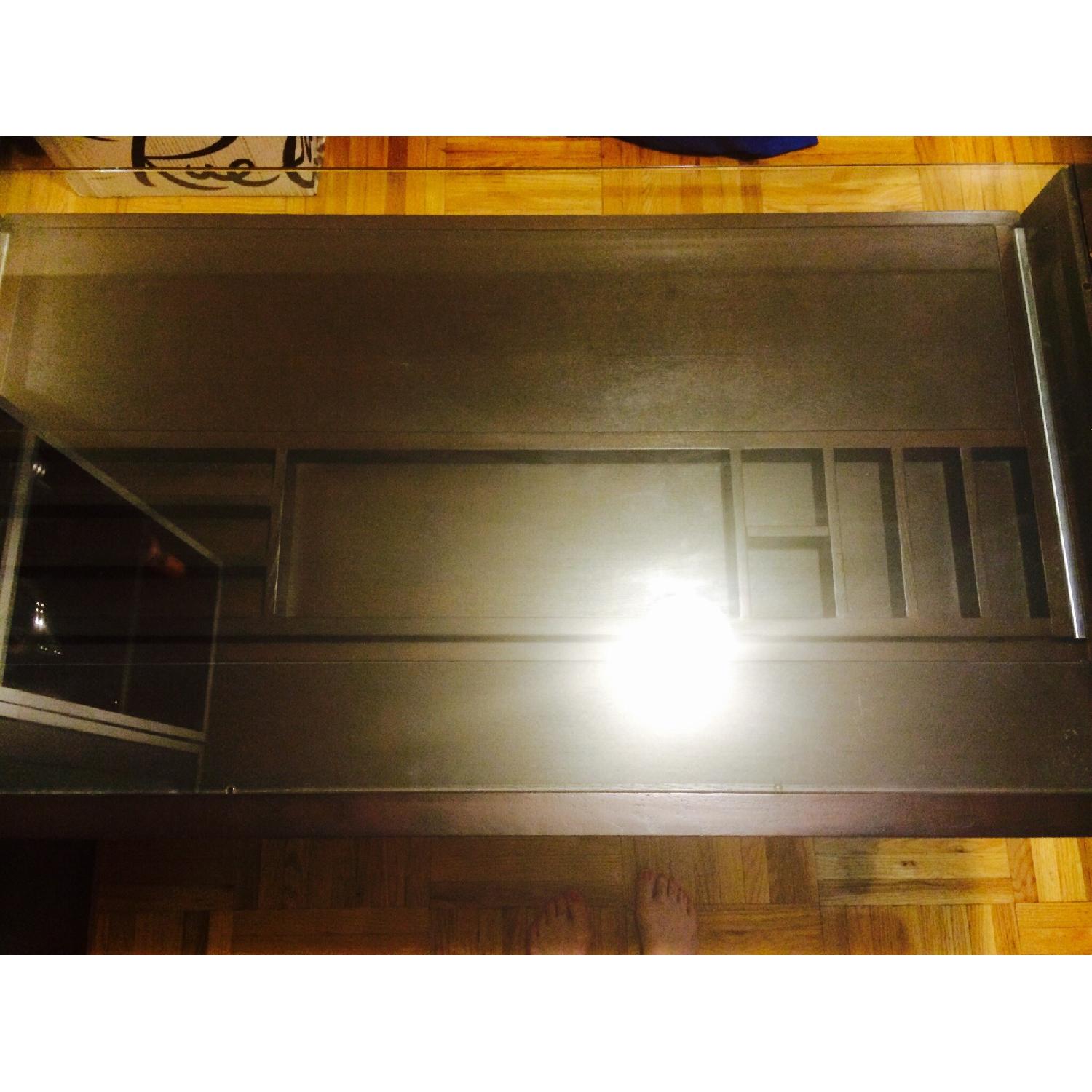 Crate & Barrel Espresso Stained Walker Desk - image-6