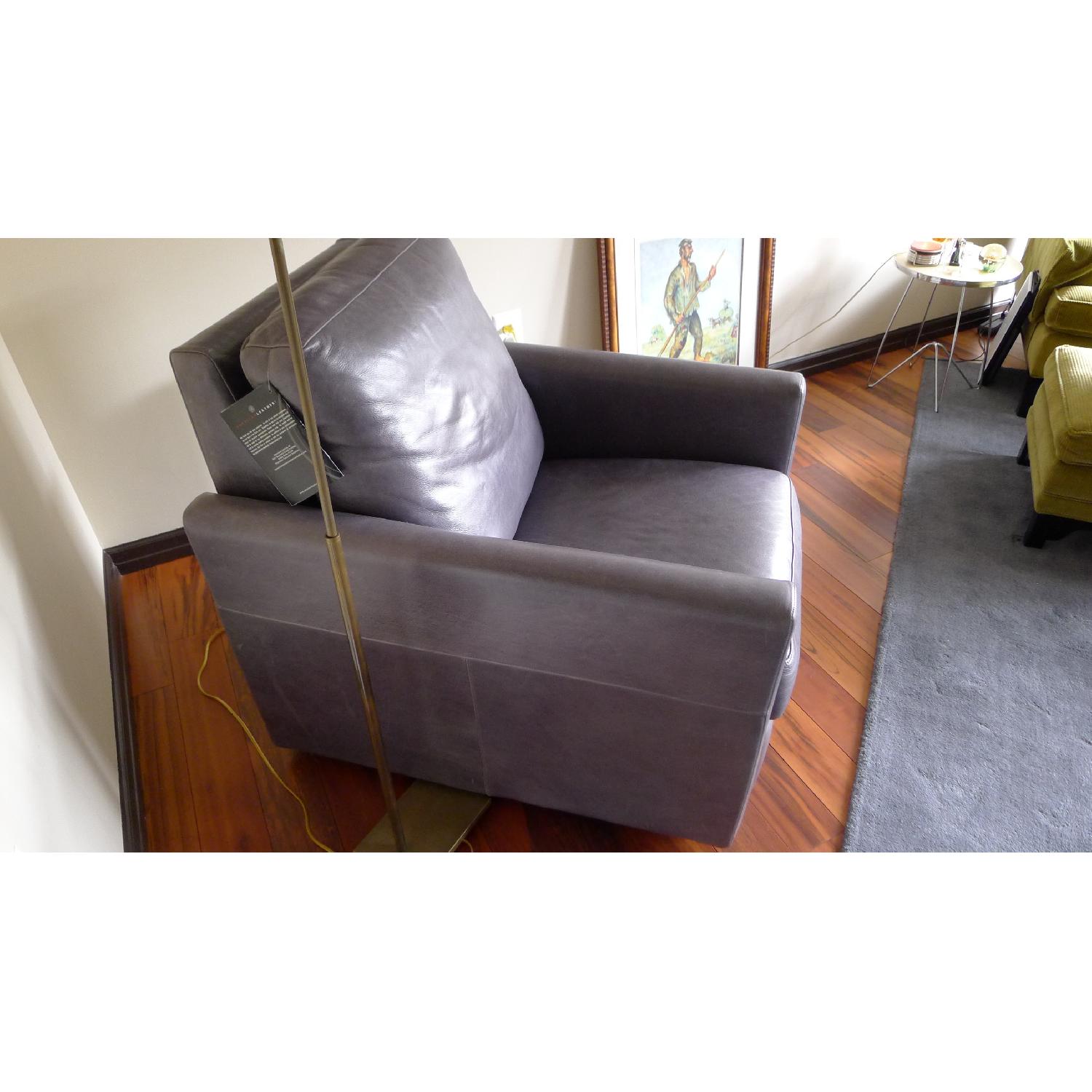 American Leather Swivel Recliner - image-2