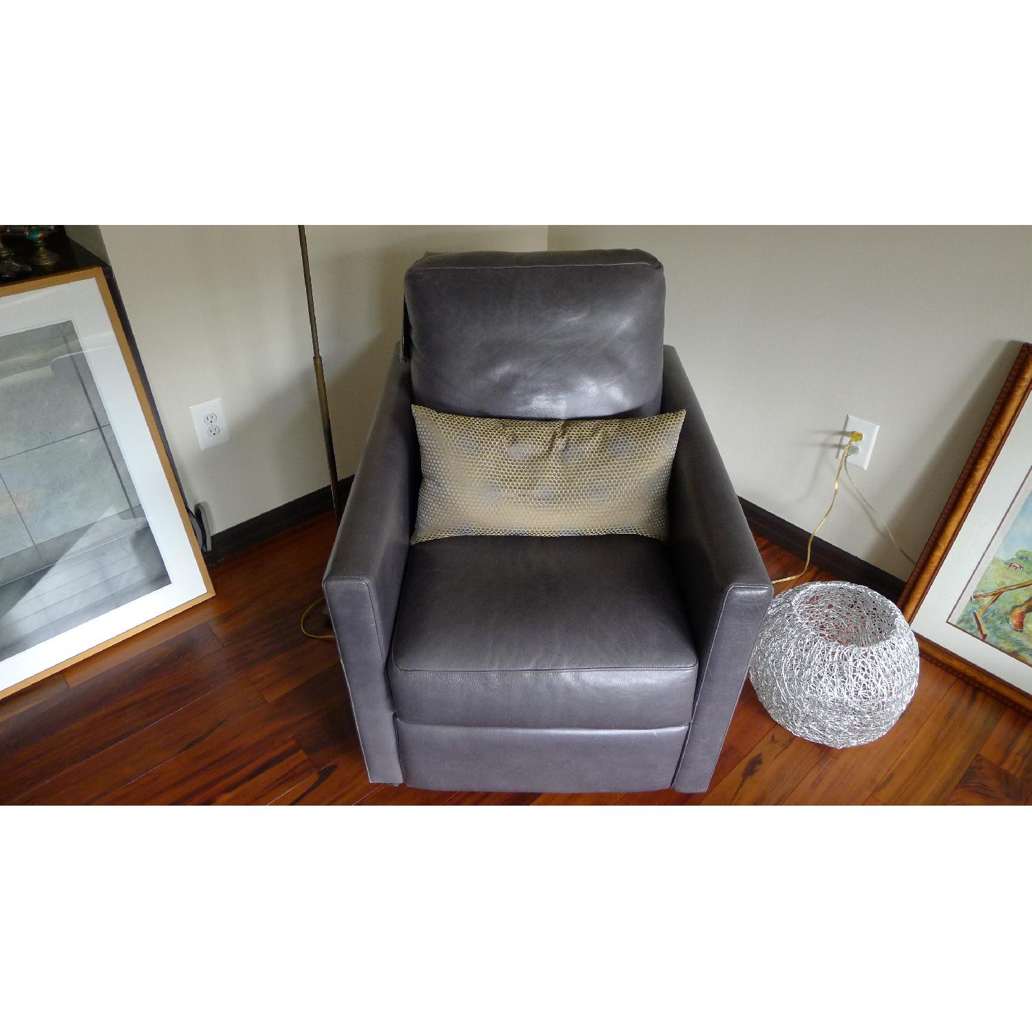 American Leather Swivel Recliner - image-3