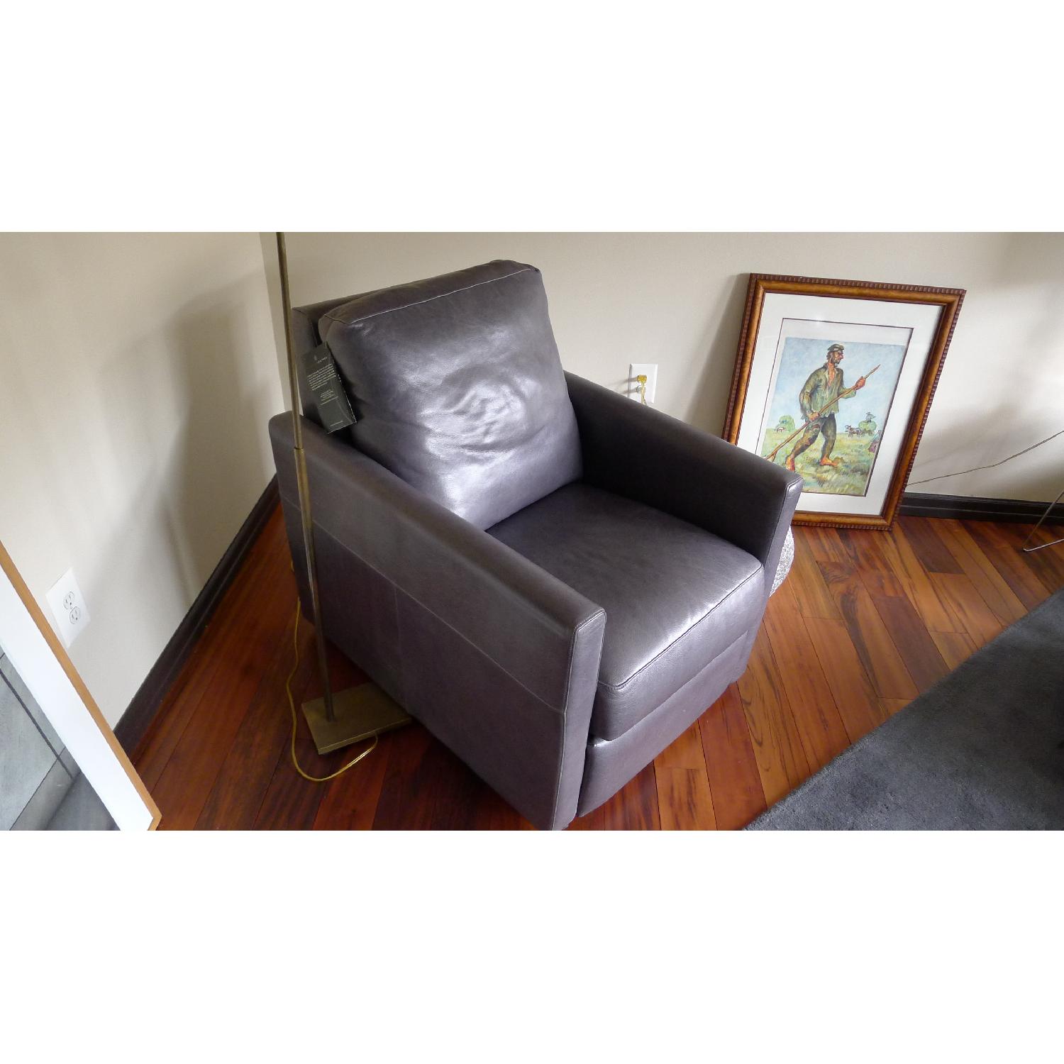 American Leather Swivel Recliner - image-6