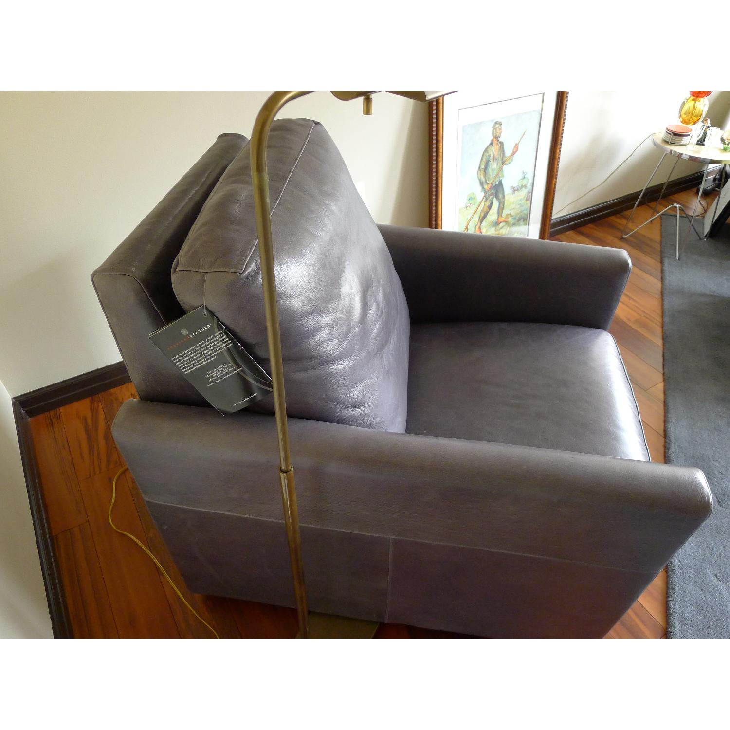 American Leather Swivel Recliner - image-14