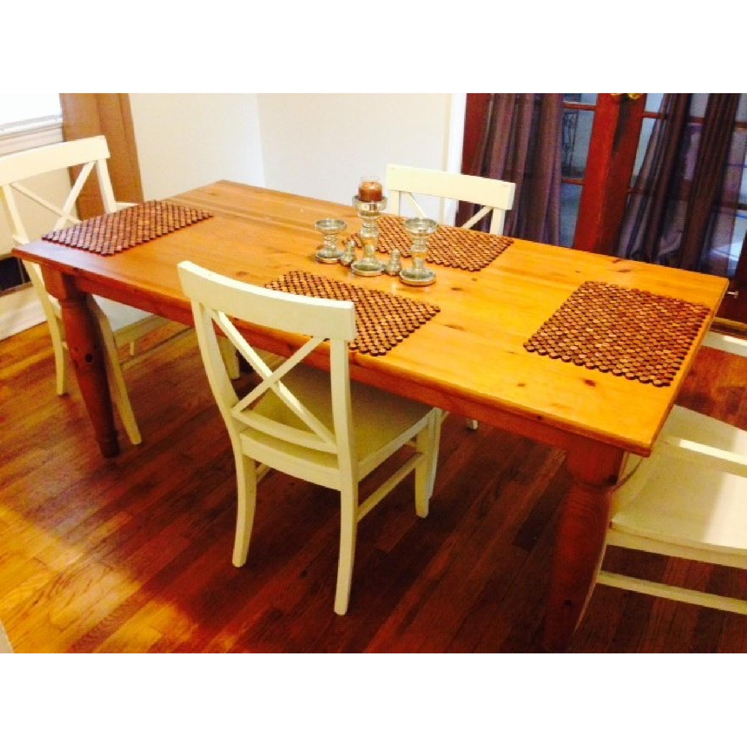 Pottery Barn Campagna Dining Table w/ 4 Chairs - image-2