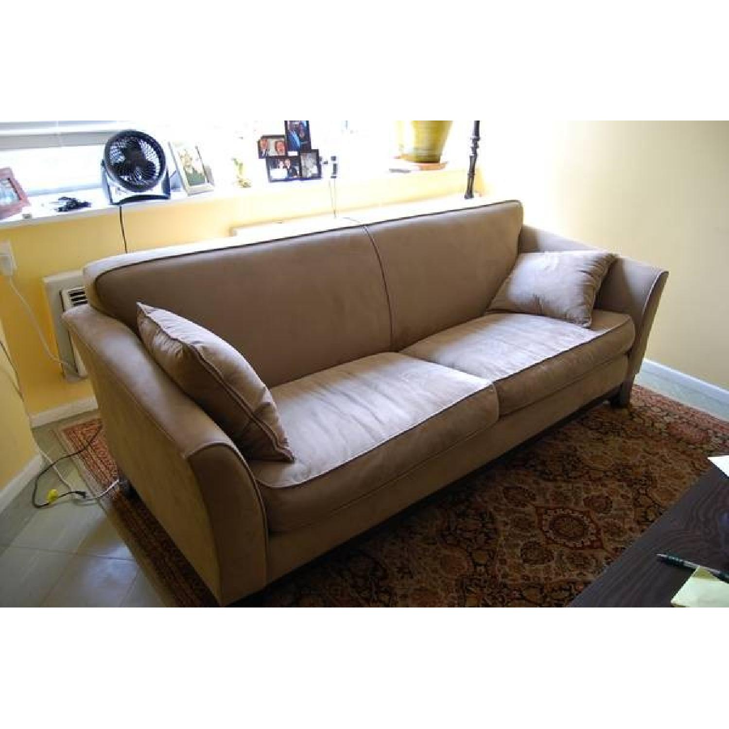 Pottery Barn Ultrasuede Couch - image-2