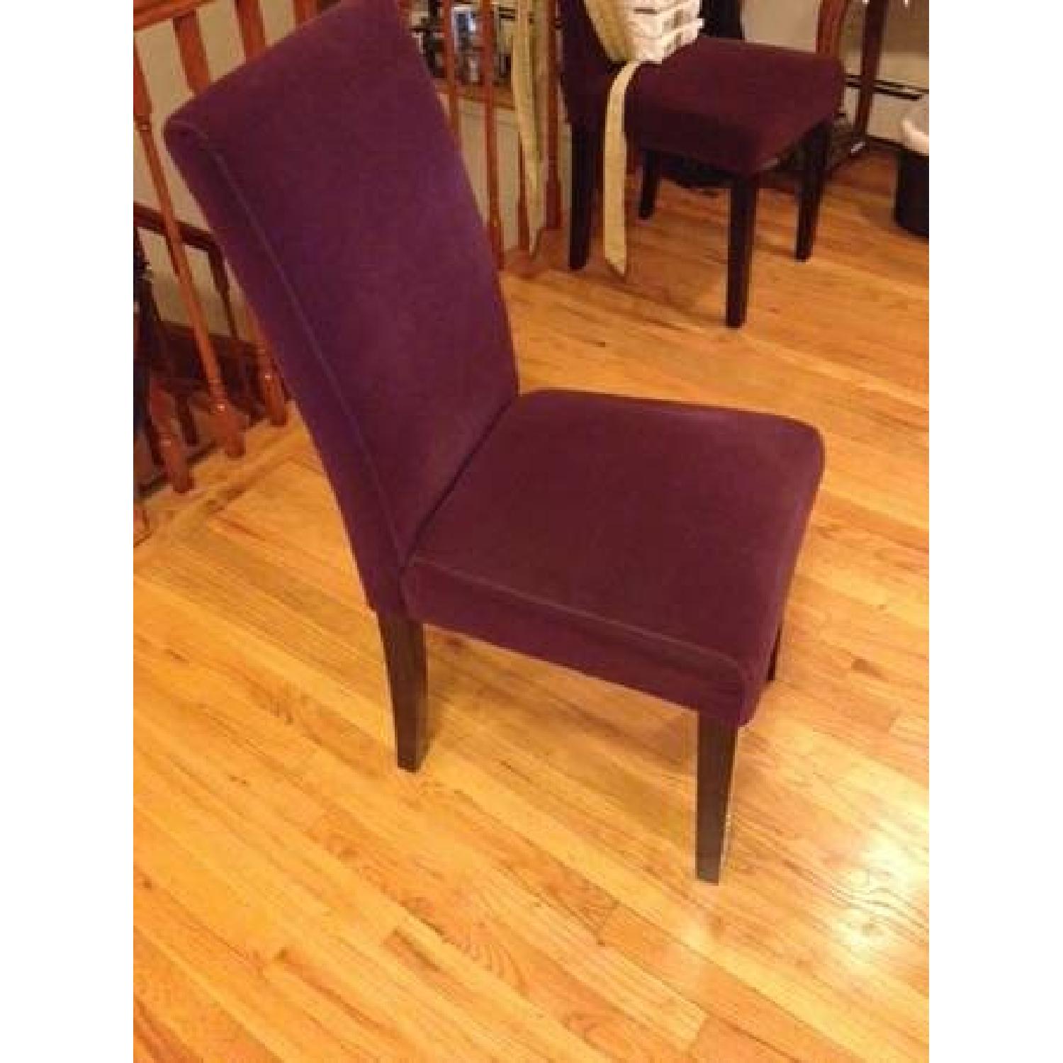 Set of 4 Parsons Dining Room Chairs + 1 Leather Bench - image-2