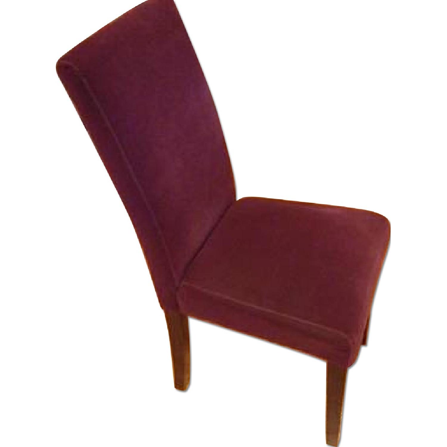 Set of 4 Parsons Dining Room Chairs + 1 Leather Bench - image-0