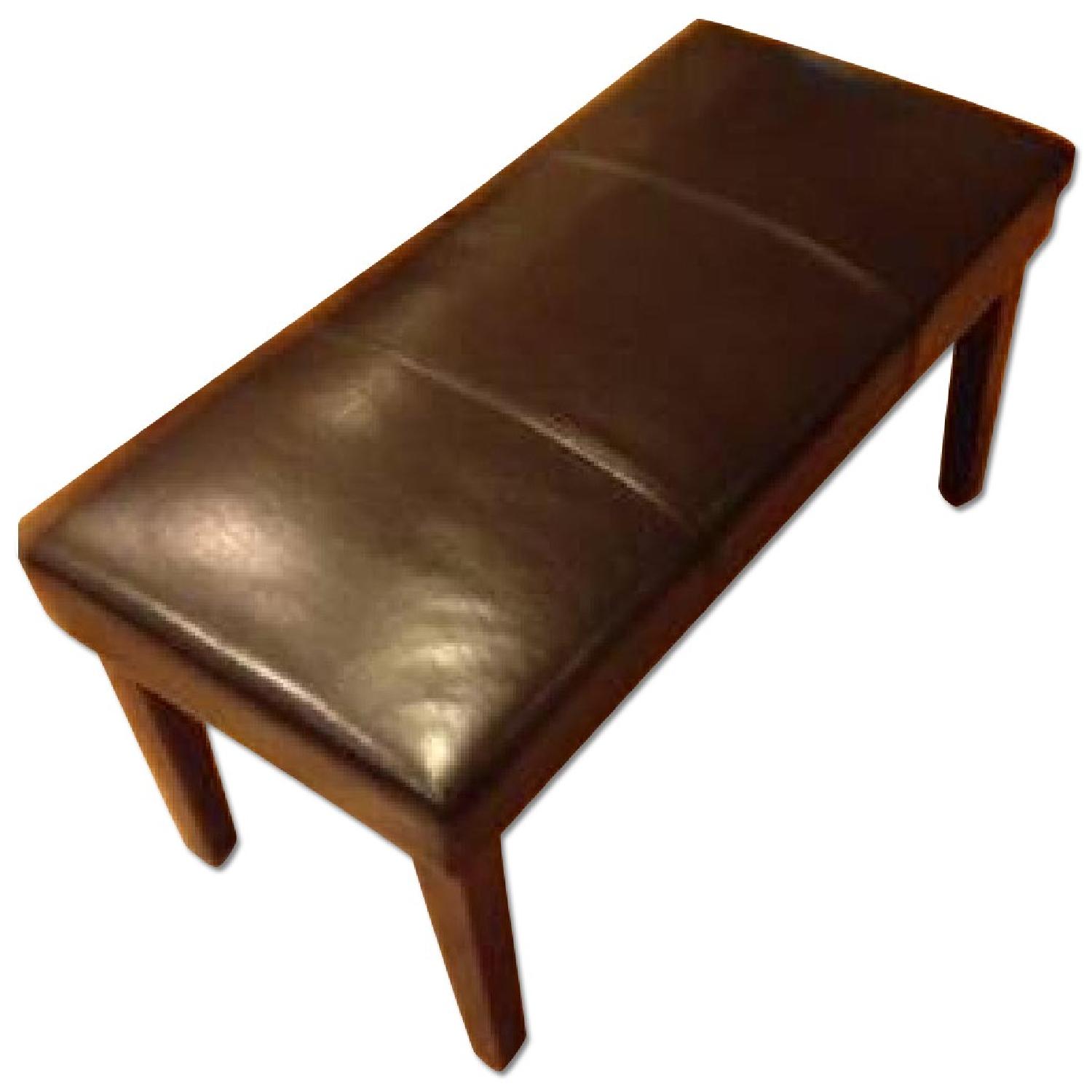 Set of 4 Parsons Dining Room Chairs + 1 Leather Bench - image-4