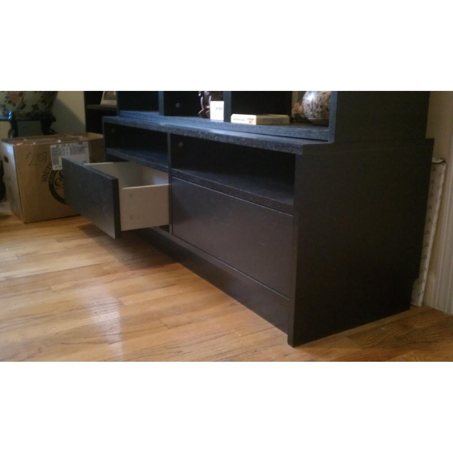 Ikea Black TV Unit w/ Storage - image-1