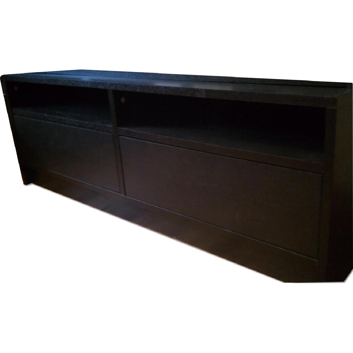 Ikea Black Tv Unit W Storage Aptdeco
