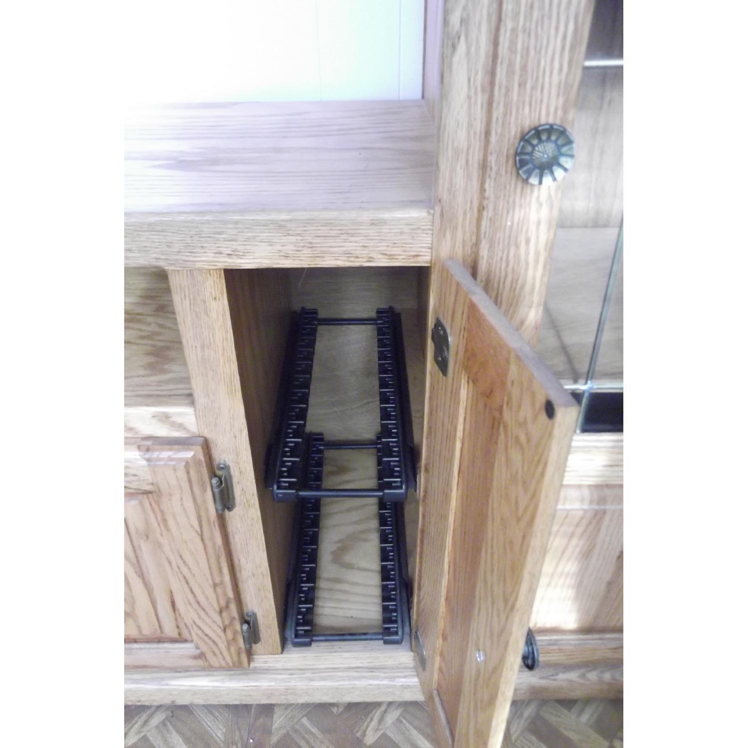 Parker Beveled Glass Entertainment Center on Wheels - image-4