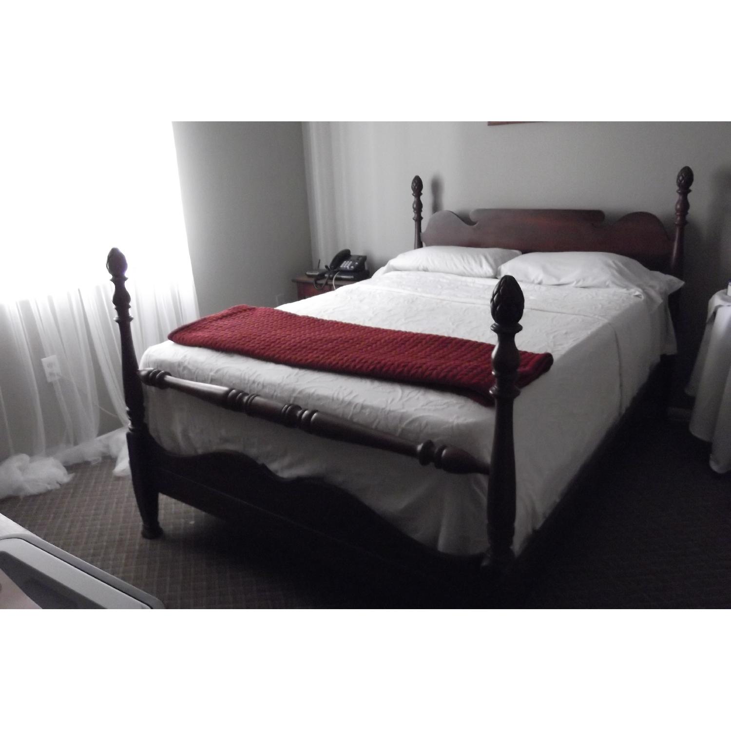 Vintage 1940's 4-Post Bed Frame - image-1