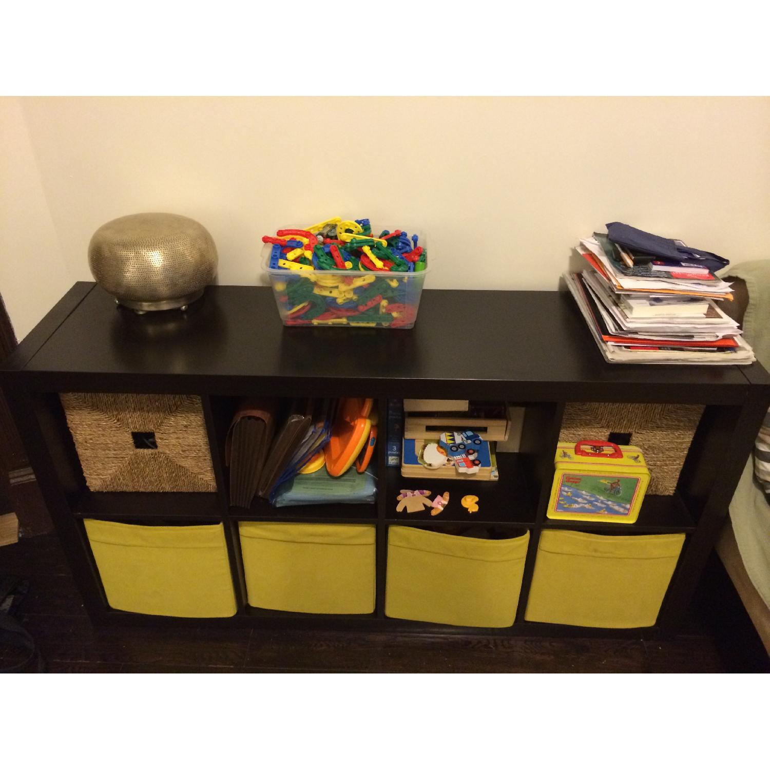Ikea Black/Brown Shelf Unit AptDeco
