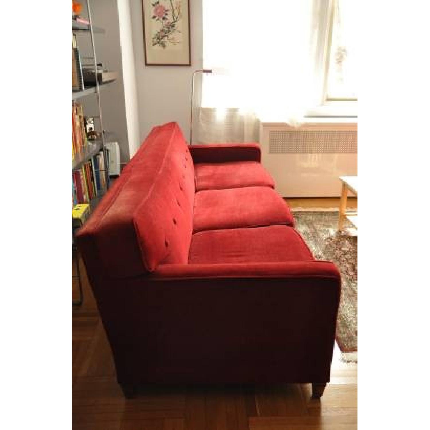 Mid Century Vintage 1960's Red Sofa Couch - image-1