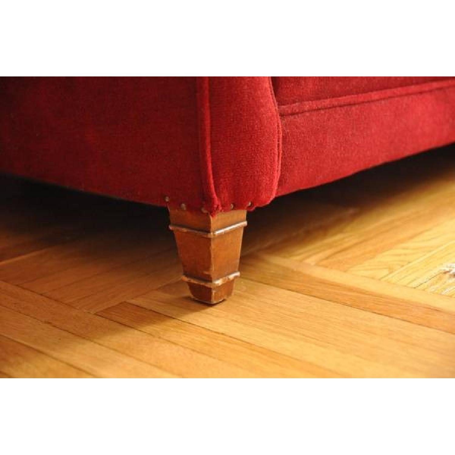 Mid Century Vintage 1960's Red Sofa Couch - image-2