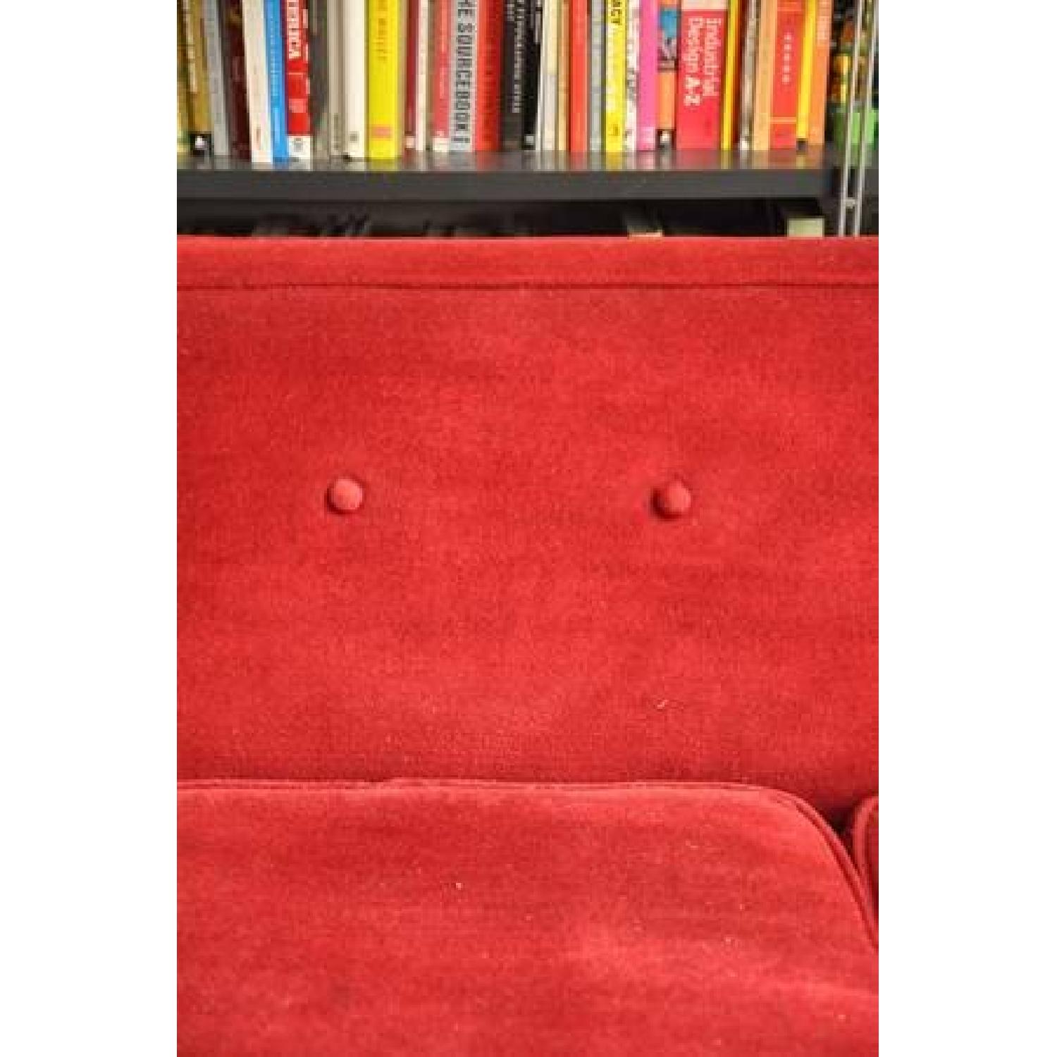 Mid Century Vintage 1960's Red Sofa Couch - image-6